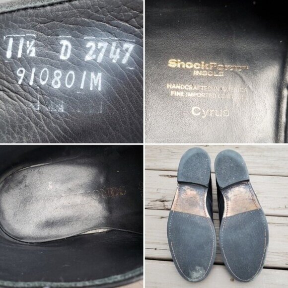 Allen Edmonds Cyrus Black Leather 2‎ Eye Lace-up Comfort Shock Form Chukka Boots main image 8